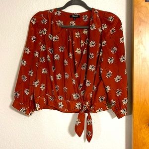 Madewell cropped blouse